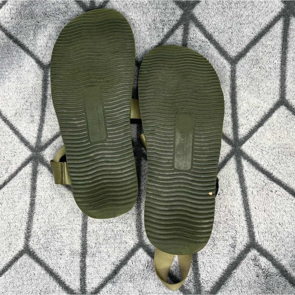 Suicoke Olive Green Ripstop Chunky Open Toe Sandals - Picture 4 of 7
